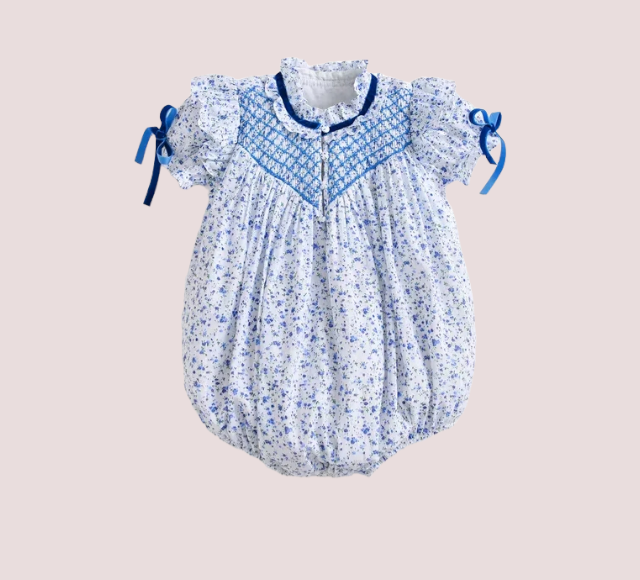Angia blue Indian flower romper by Louis Louise– Flying Colors